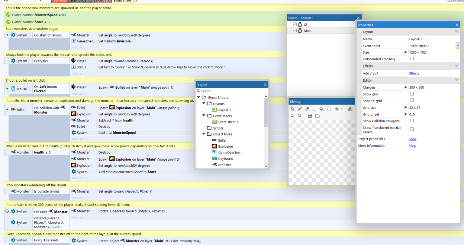 2D Game Engines comparison Construct 3, Fusion 2.5+, GDevelop 5, Game
